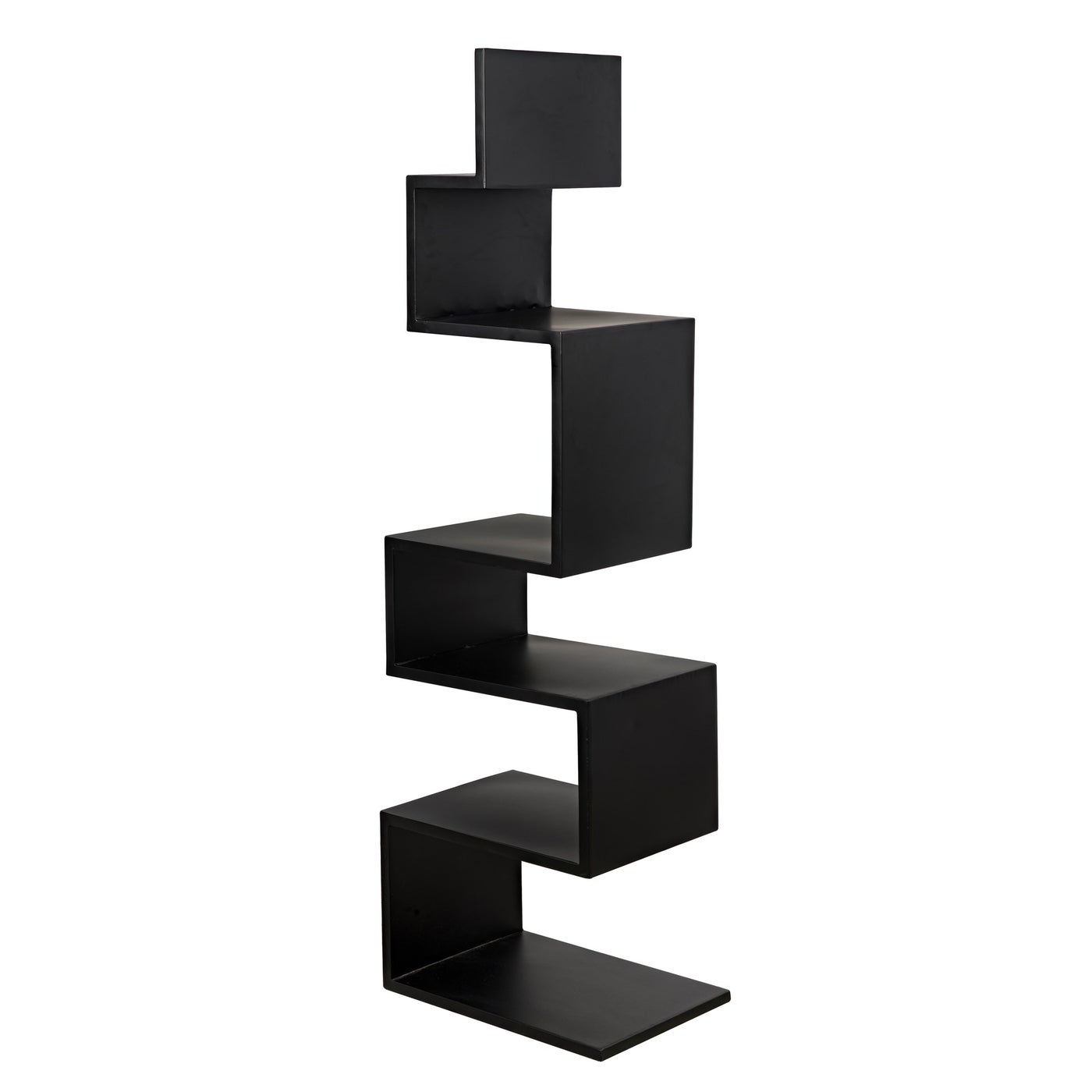 Noir Laszlo Bookcase, Black Steel