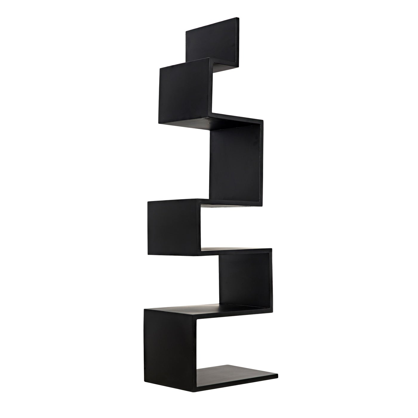 Noir Laszlo Bookcase, Black Steel