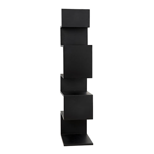 Noir Laszlo Bookcase, Black Steel