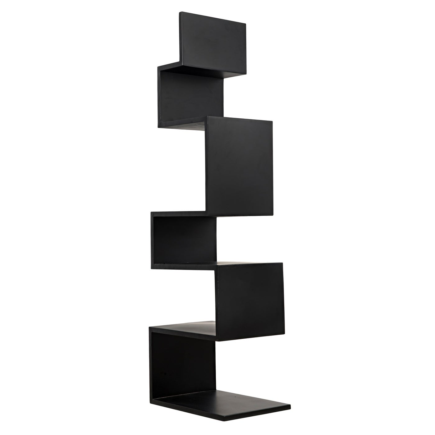 Noir Laszlo Bookcase, Black Steel