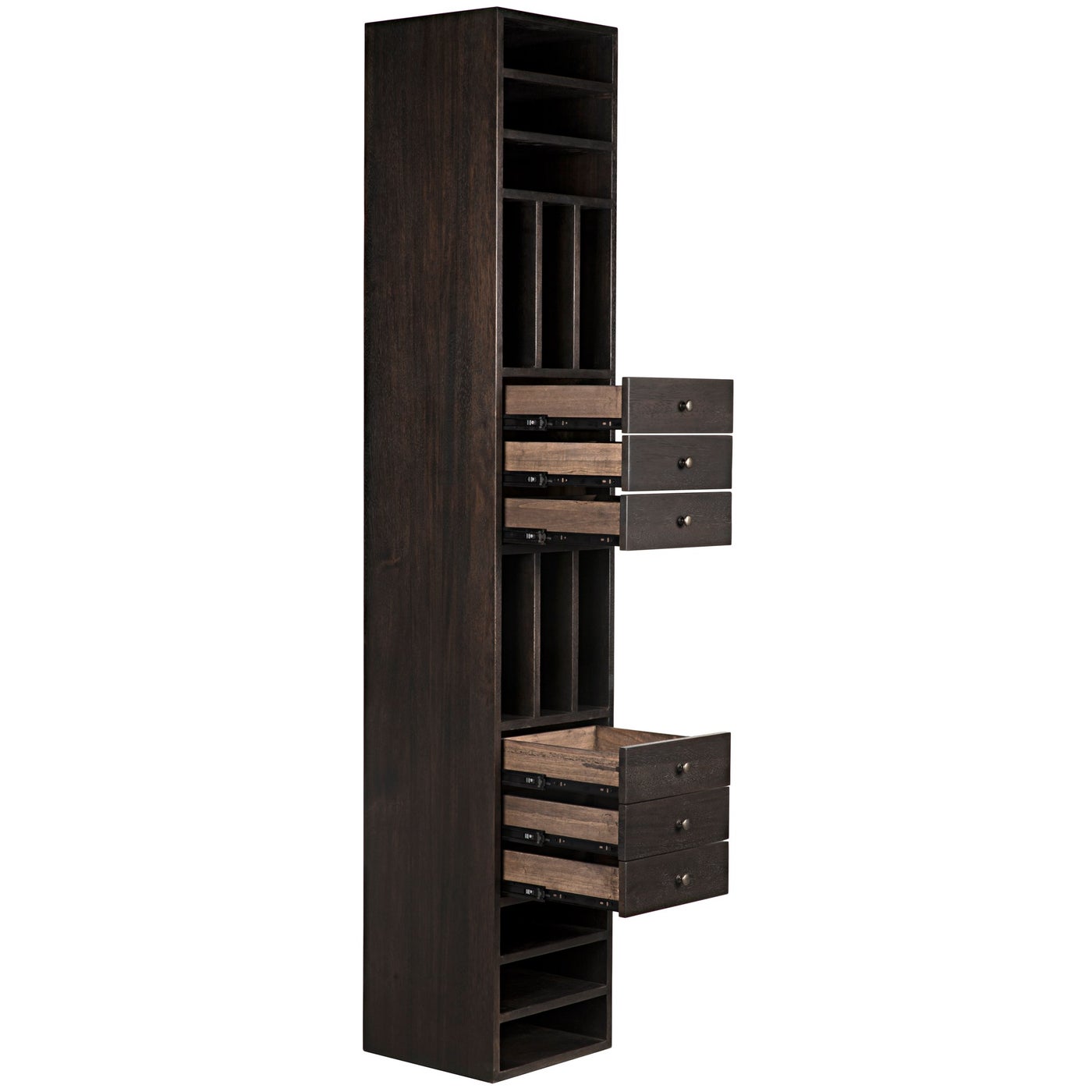 Noir Tubula Bookcase, Ebony Walnut