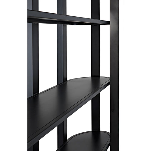 Noir Foster Bookcase, Black Steel