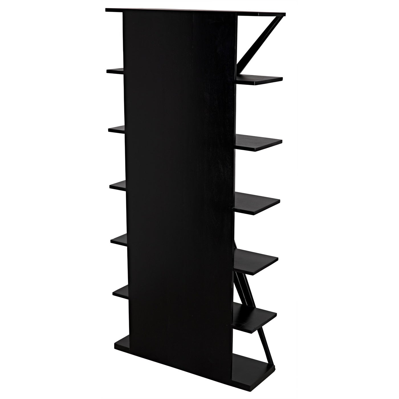 Noir Vetra Bookcase, Hand Rubbed Black