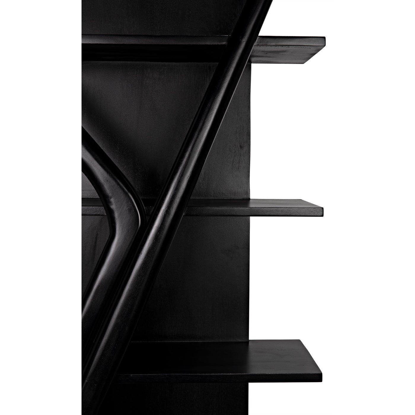 Noir Vetra Bookcase, Hand Rubbed Black