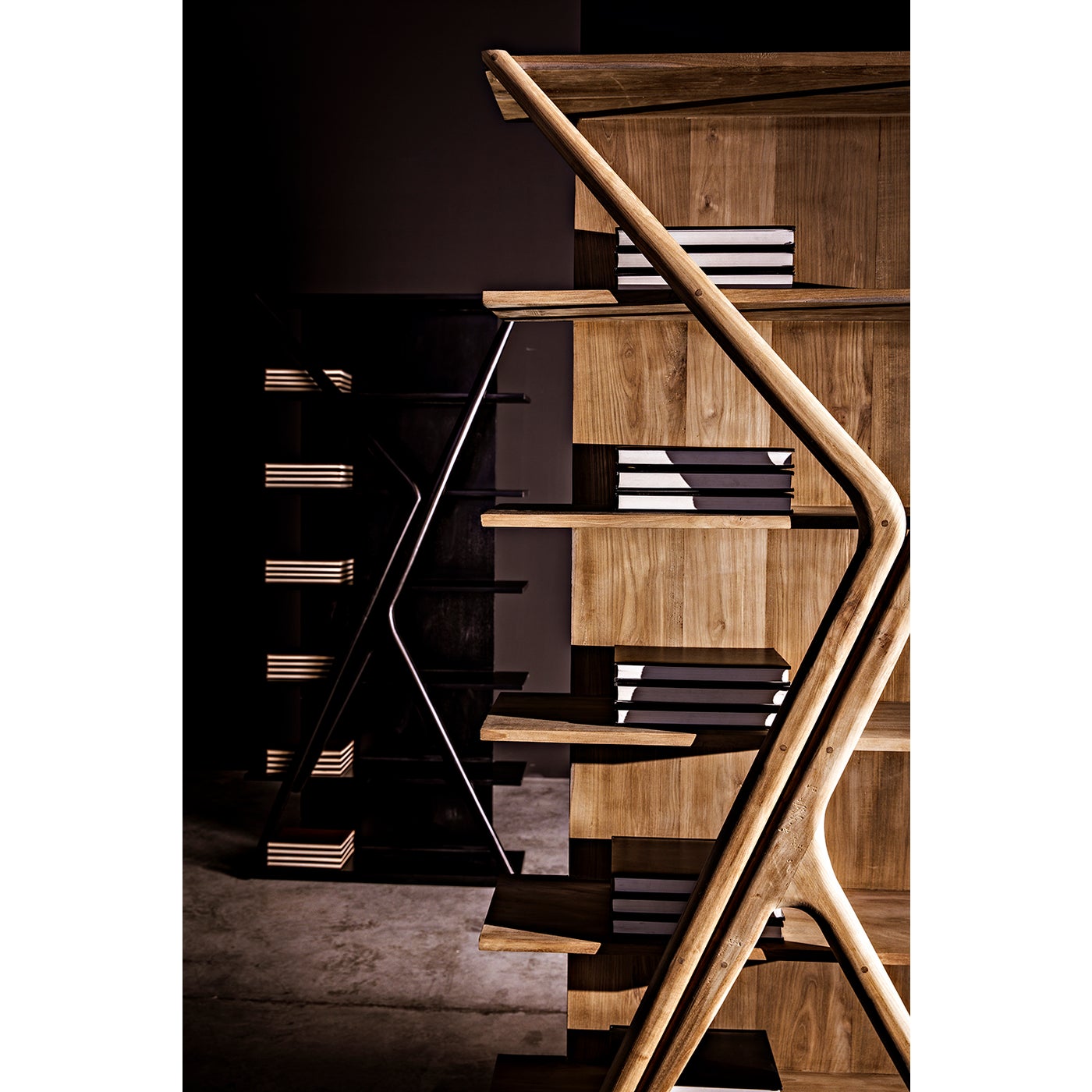 Noir Vetra Bookcase, Teak