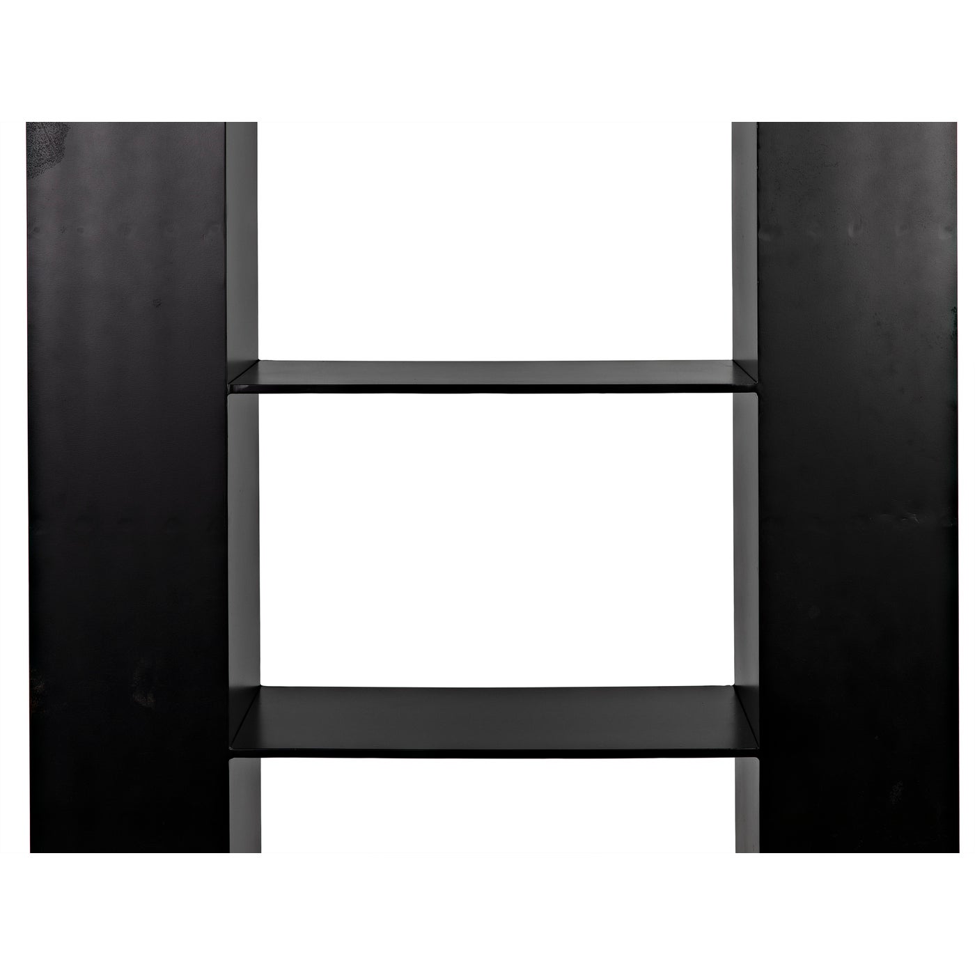Noir Triumph Bookcase, Black Steel