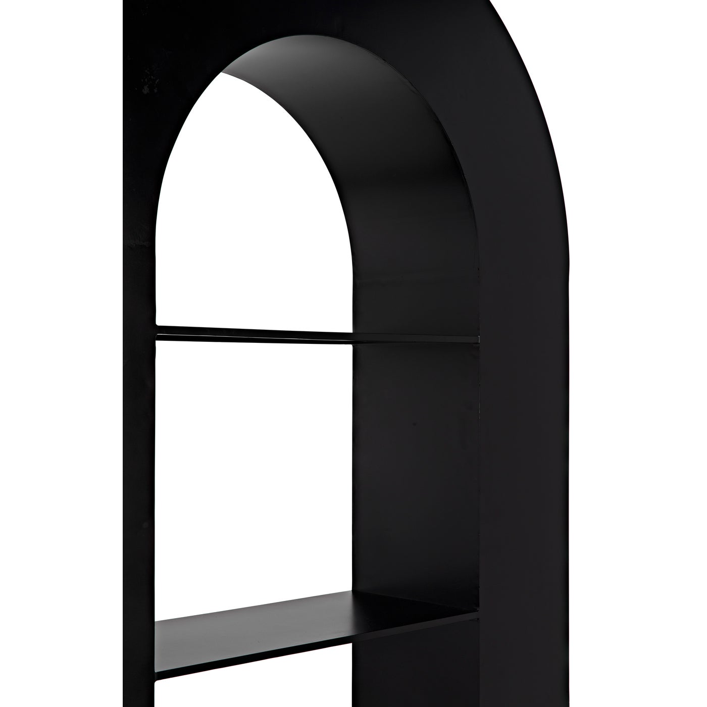 Noir Triumph Bookcase, Black Steel