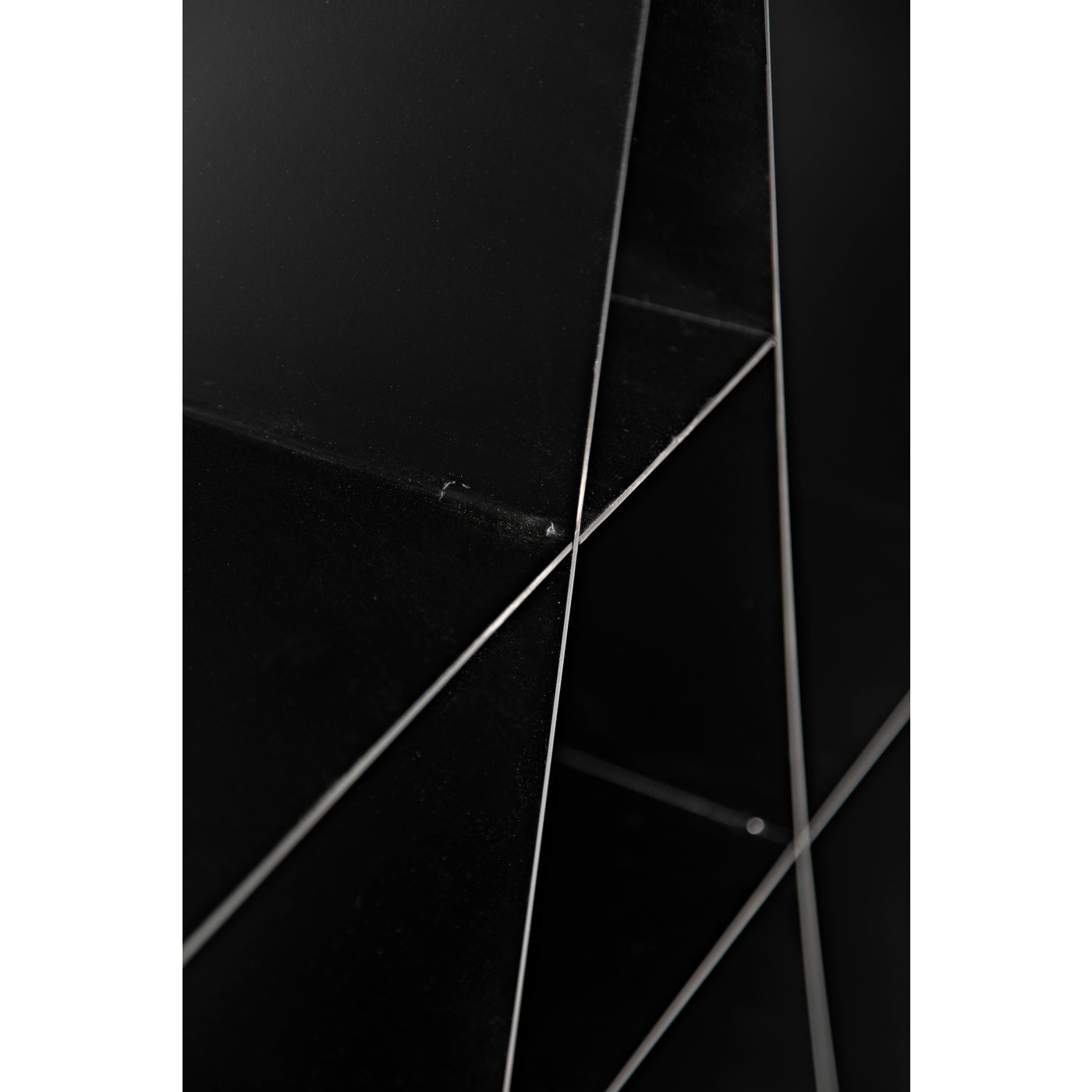 Noir Zaha Bookcase, Black Metal
