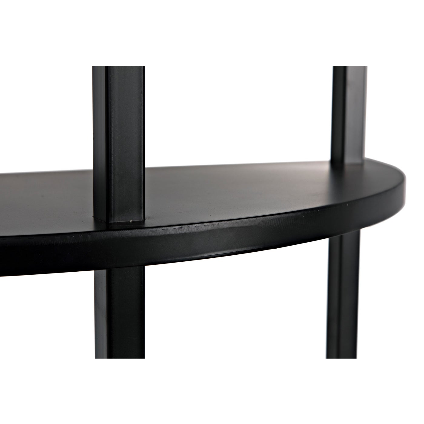 Noir Spago Bookcase, Black Metal