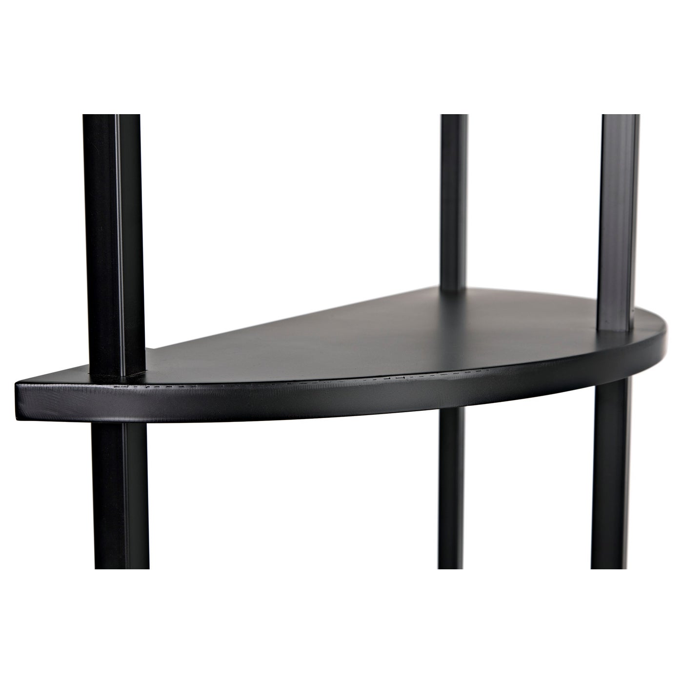 Noir Spago Bookcase, Black Metal