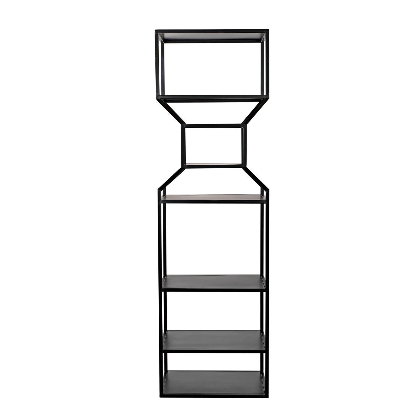 Noir Downtown A Bookcase, Black Metal