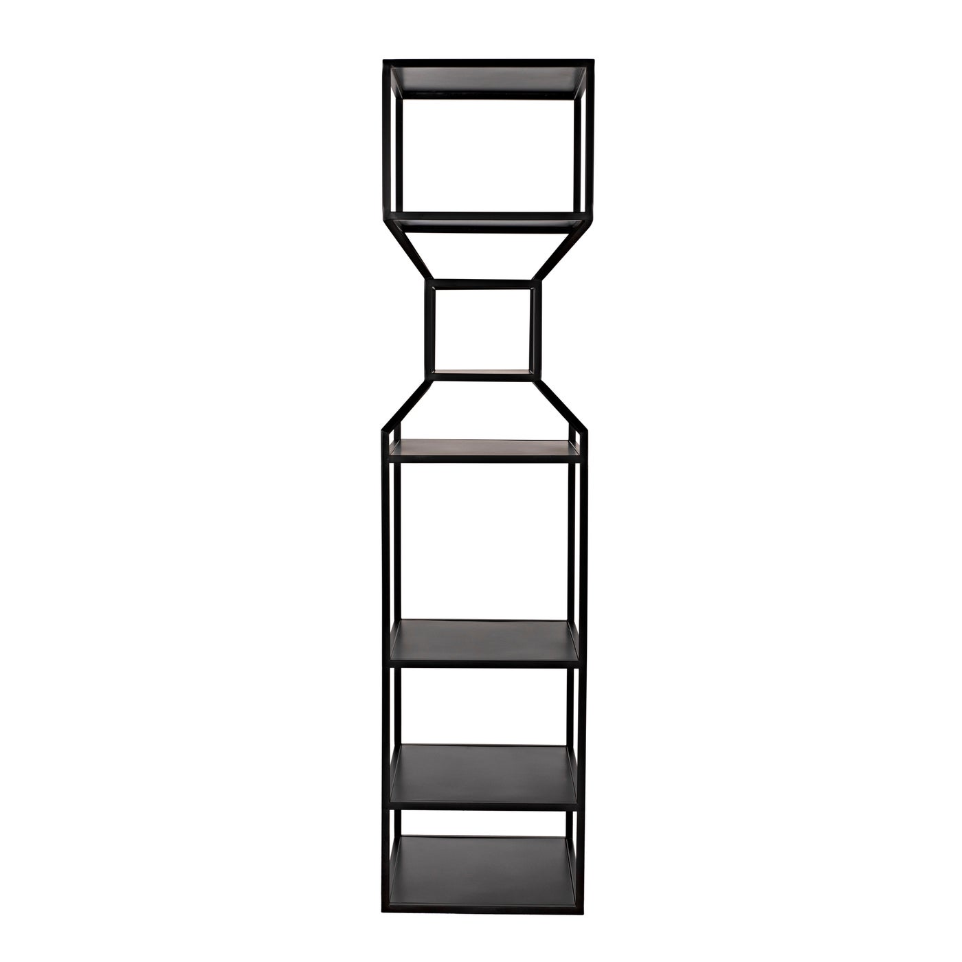 Noir Downtown A Bookcase, Black Metal