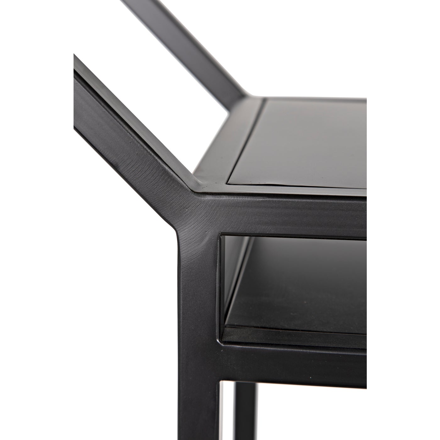 Noir Downtown B Bookcase, Black Metal