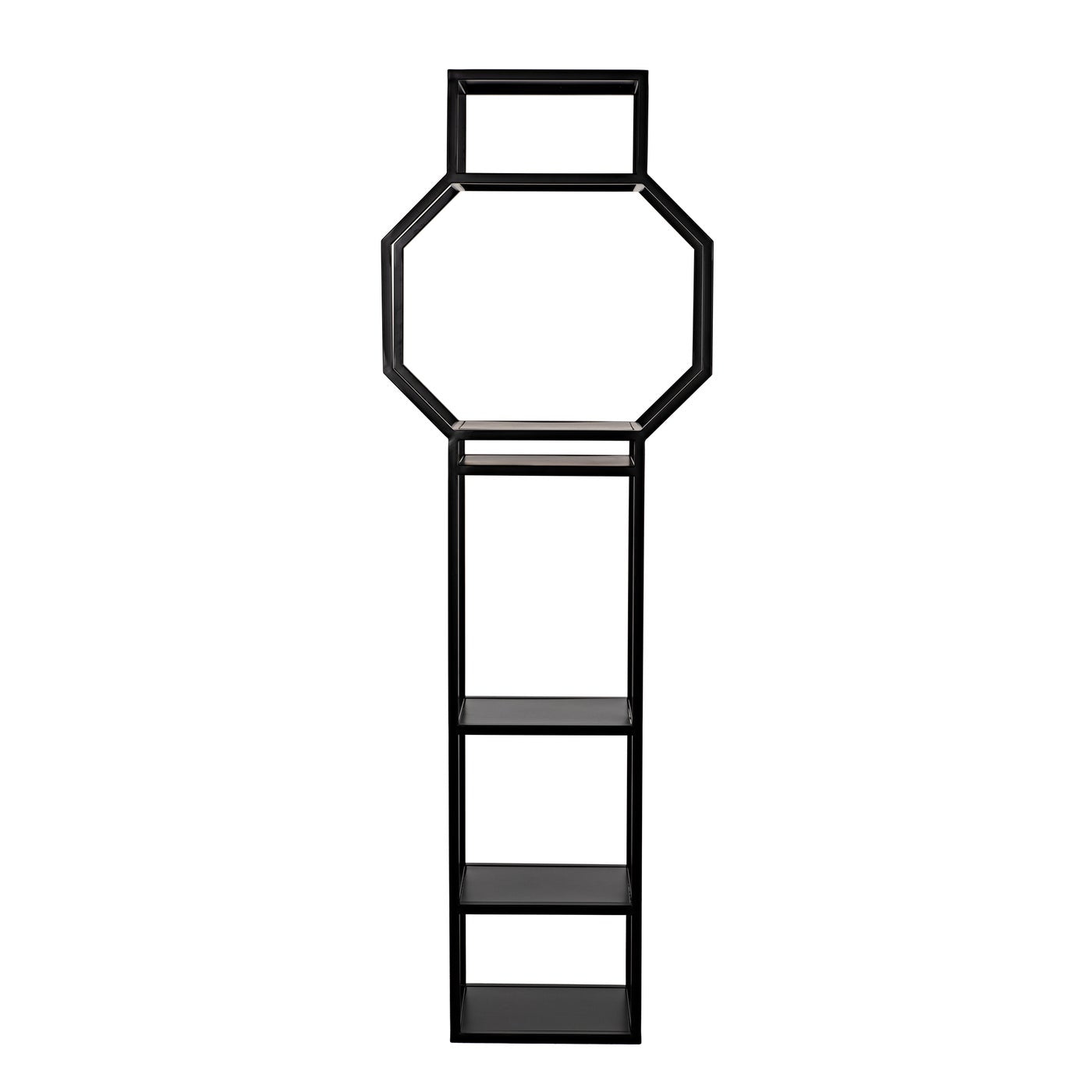 Noir Downtown B Bookcase, Black Metal