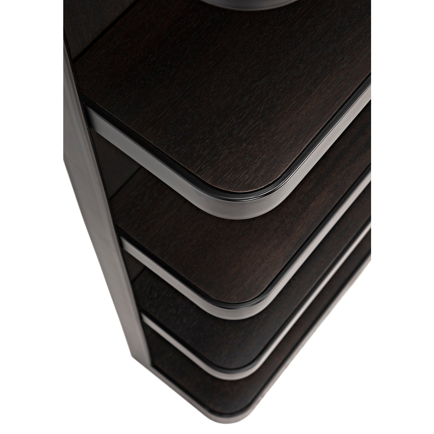 Noir Dido Bookcase, Black Metal