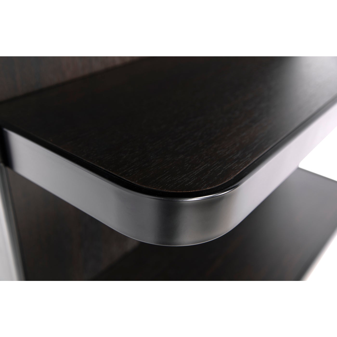 Noir Dido Bookcase, Black Metal