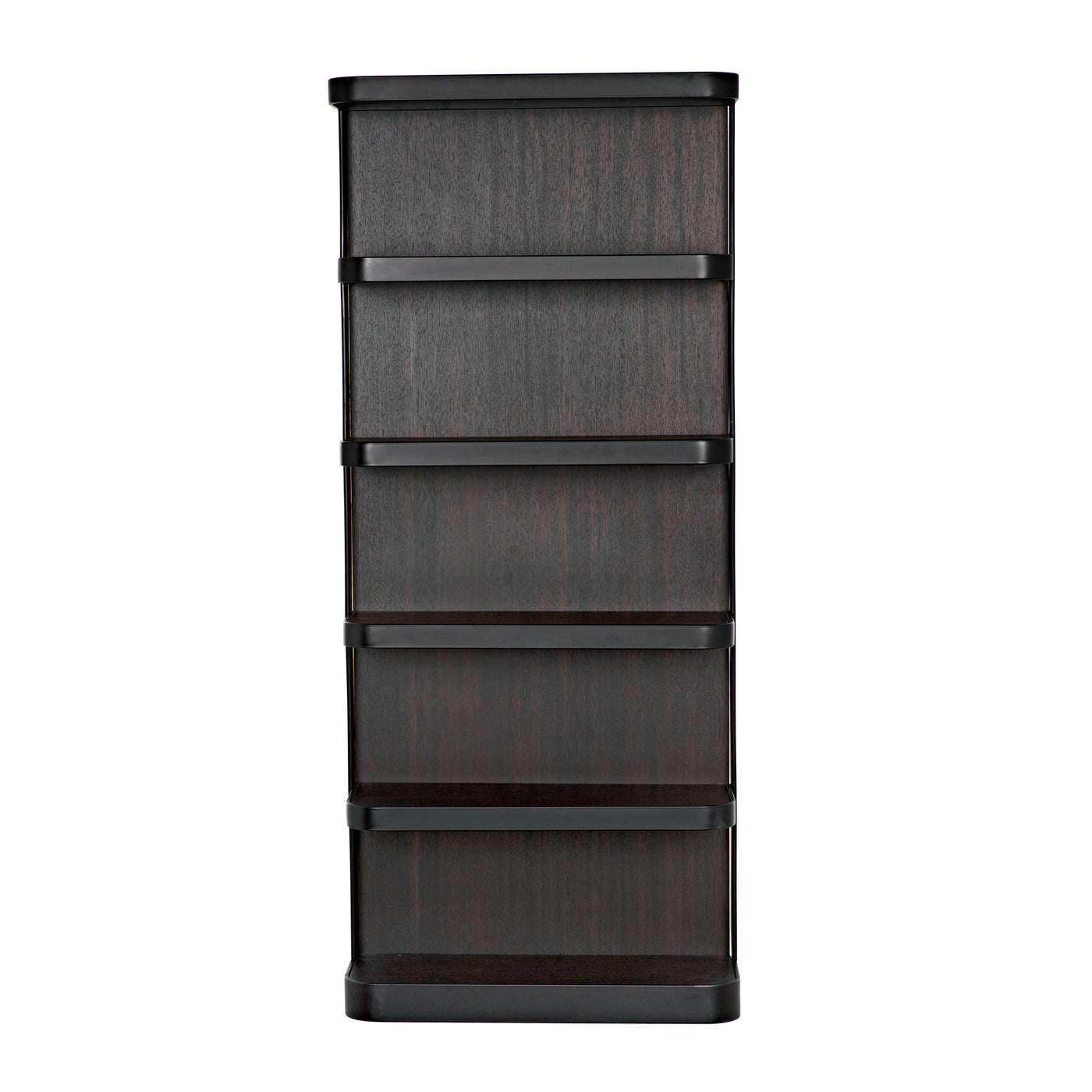 Noir Dido Bookcase, Black Metal