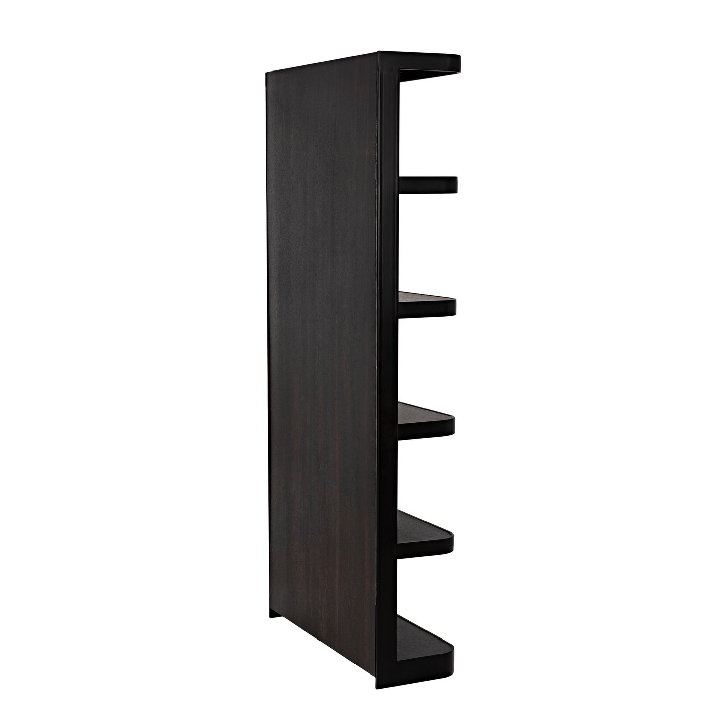 Noir Dido Bookcase, Black Metal