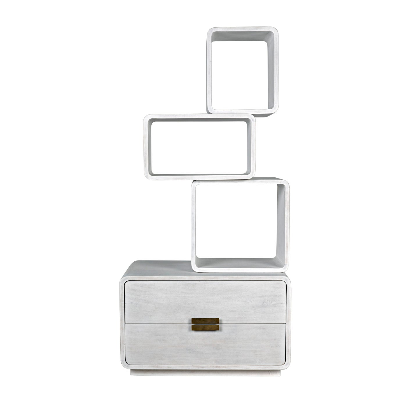 Noir Belini Bookcase, White Wash