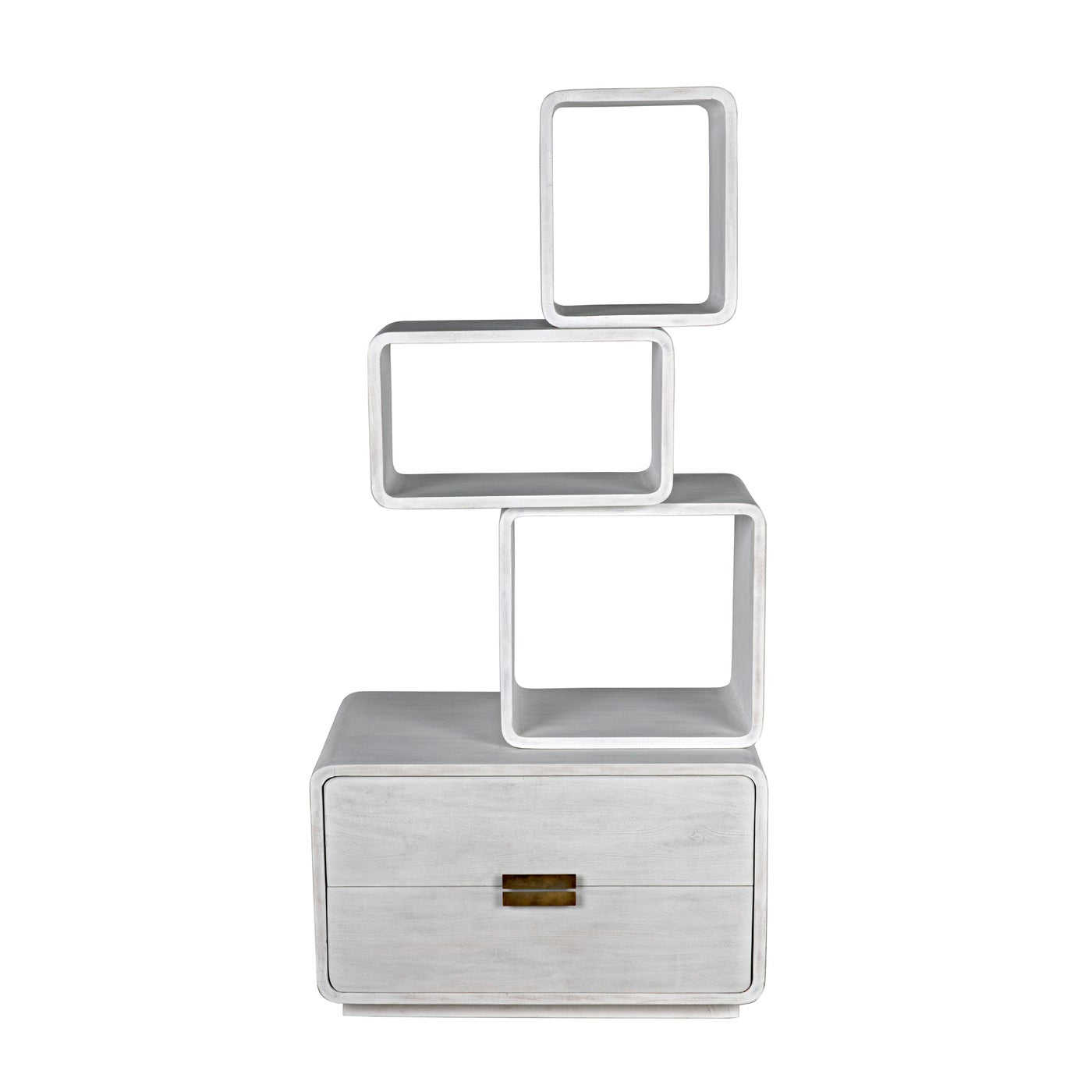 Noir Belini Bookcase, White Wash