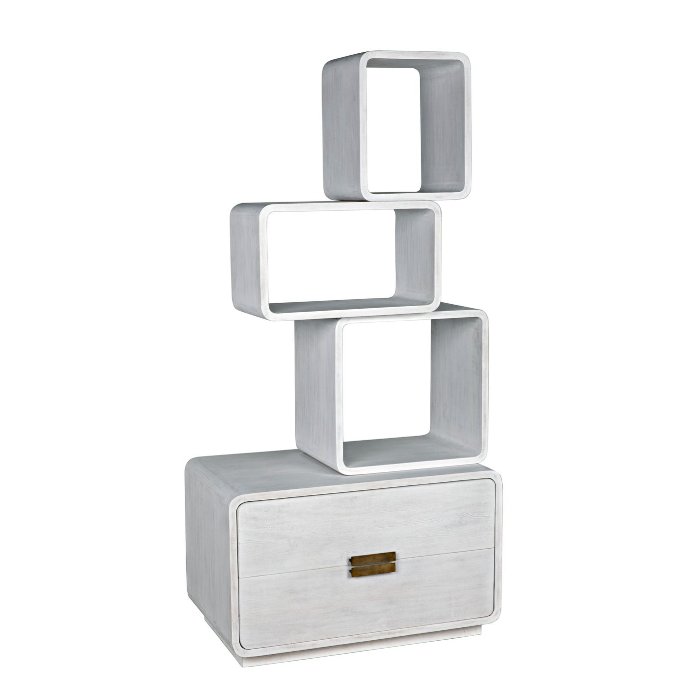 Noir Belini Bookcase, White Wash