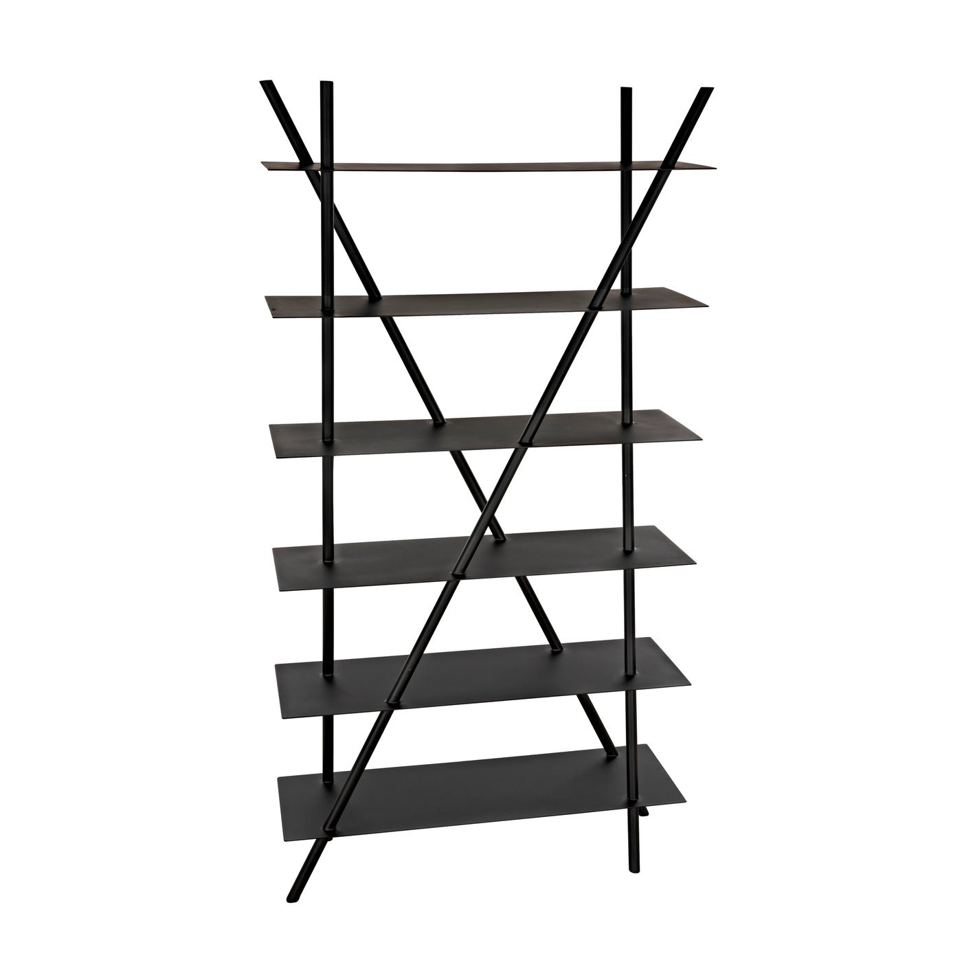 Noir Siddhartha Bookcase, Black Metal