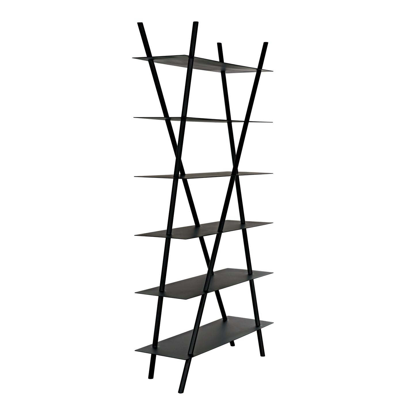 Noir Siddhartha Bookcase, Black Metal