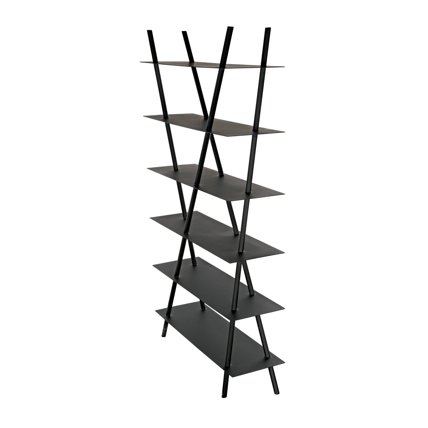 Noir Siddhartha Bookcase, Black Metal