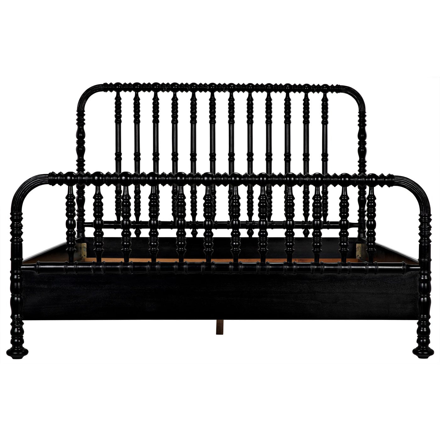 Noir Bachelor Bed, Eastern King, Hand Rubbed Black