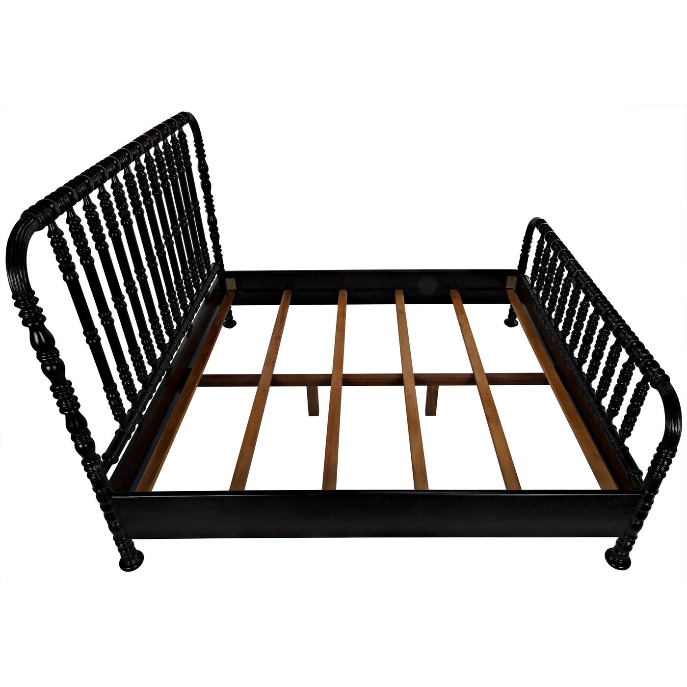 Noir Bachelor Bed, Eastern King, Hand Rubbed Black