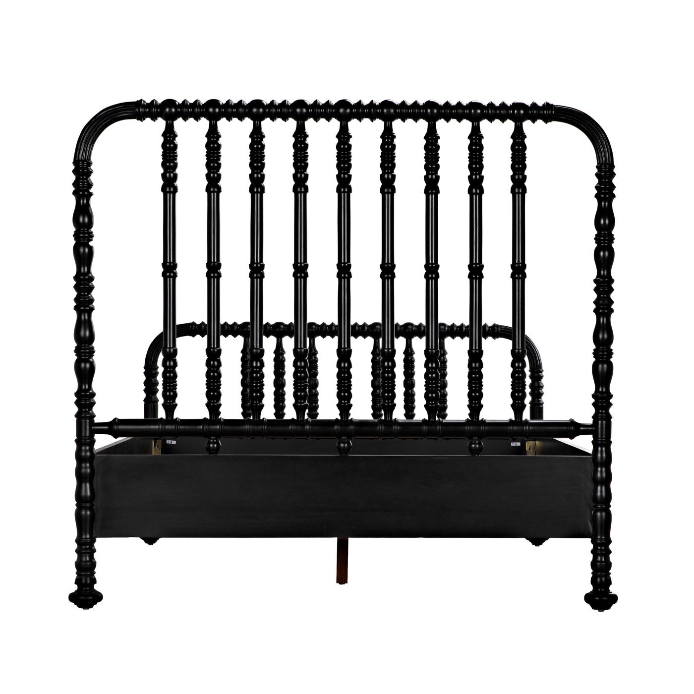 Noir Bachelor Bed, Queen, Hand Rubbed Black
