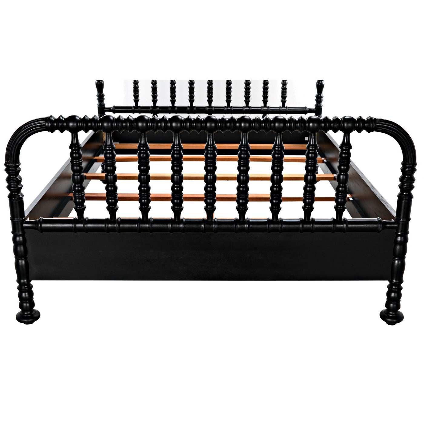Noir Bachelor Bed, Queen, Hand Rubbed Black