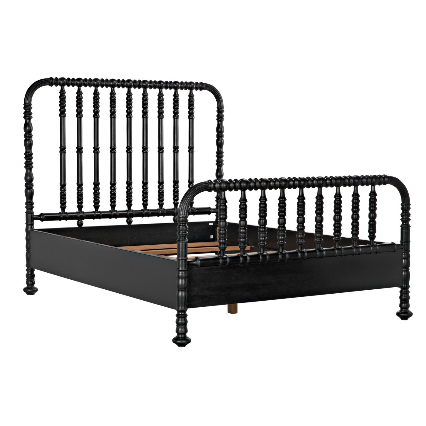 Noir Bachelor Bed, Queen, Hand Rubbed Black