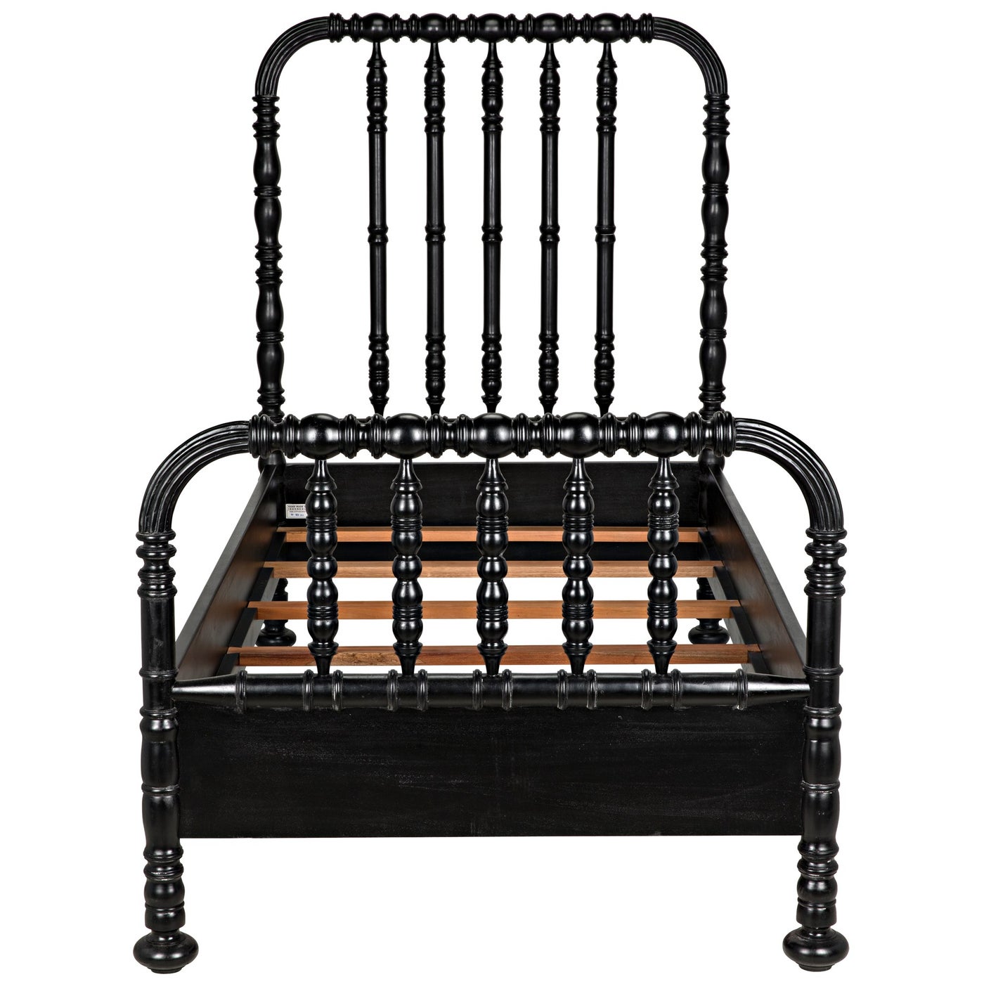 Noir Bachelor Bed, Twin, Hand Rubbed Black