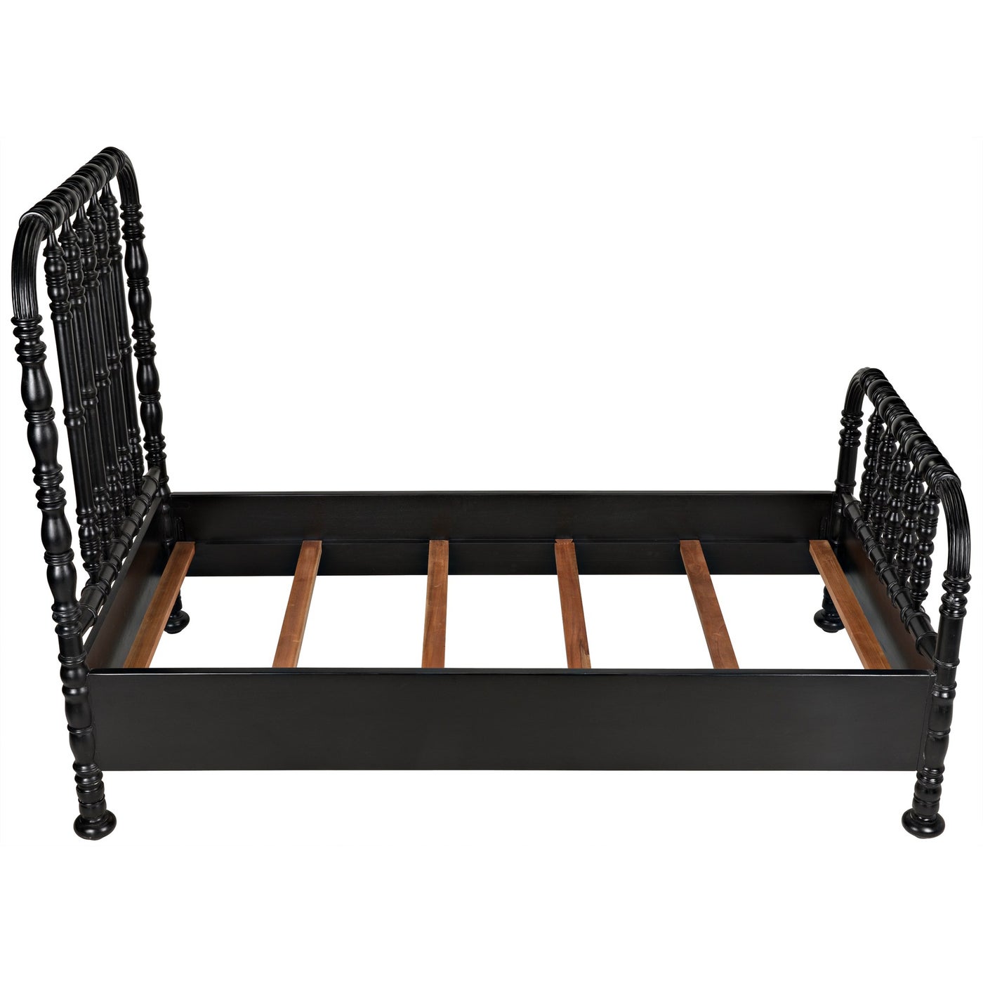 Noir Bachelor Bed, Twin, Hand Rubbed Black