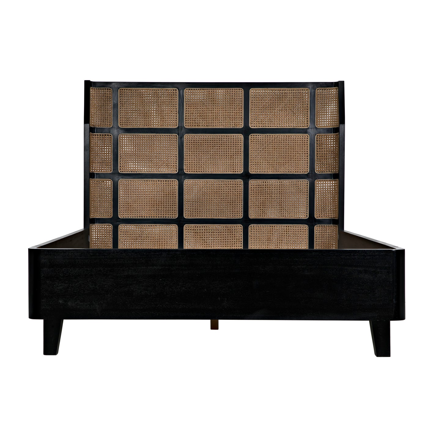 Noir Porto Bed A With Headboard And Frame, Queen