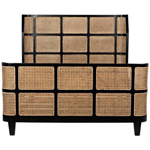 Noir Porto Bed, Queen, Hand Rubbed Black