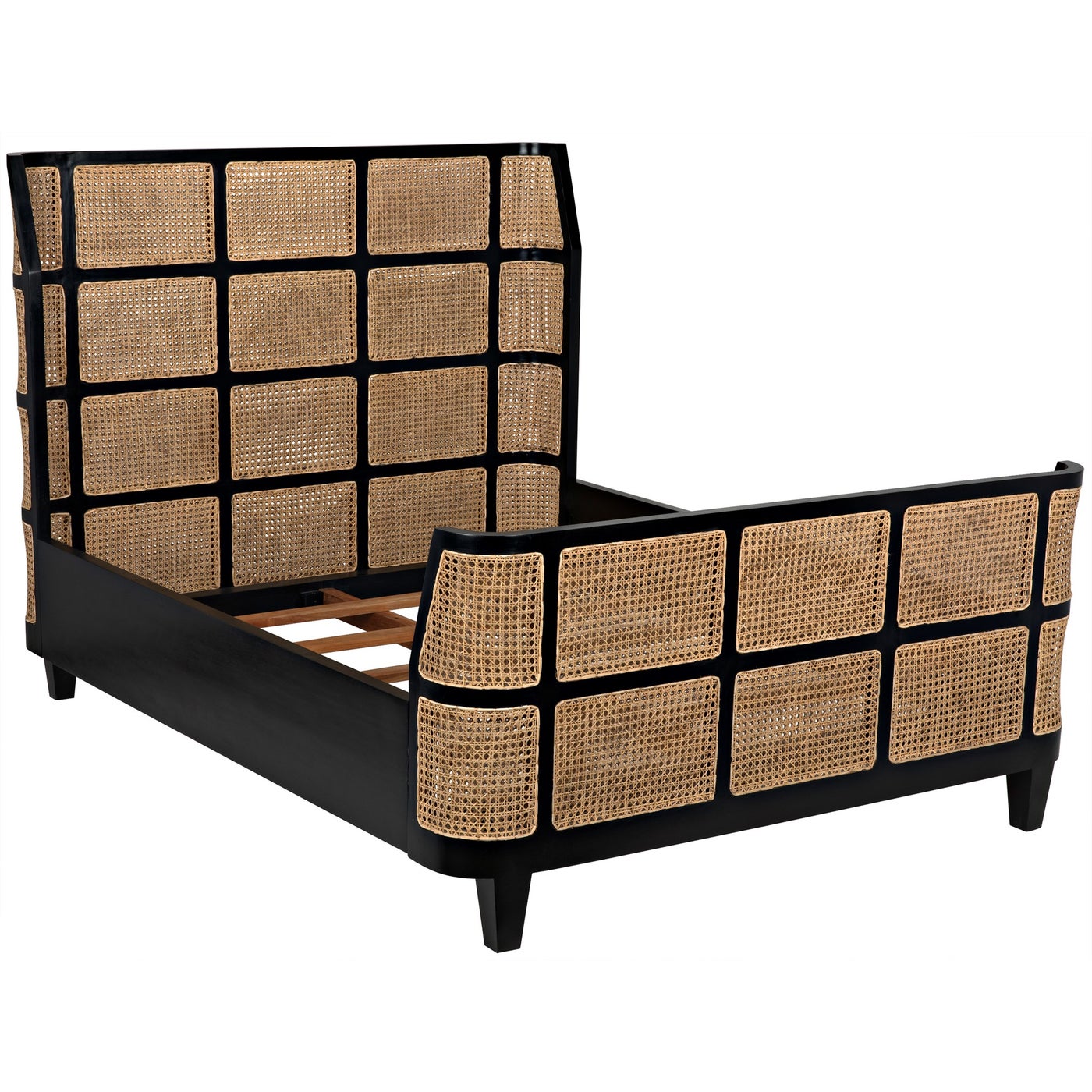 Noir Porto Bed, Queen, Hand Rubbed Black