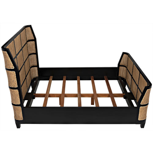 Noir Porto Bed, Queen, Hand Rubbed Black