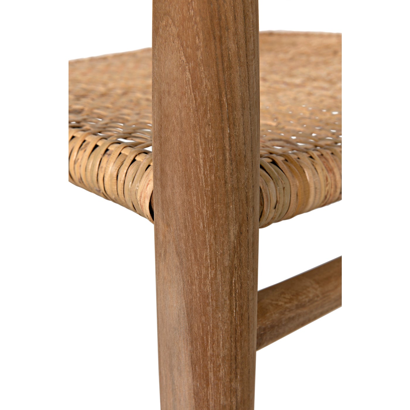 Noir Finley Chair With Rattan, Teak