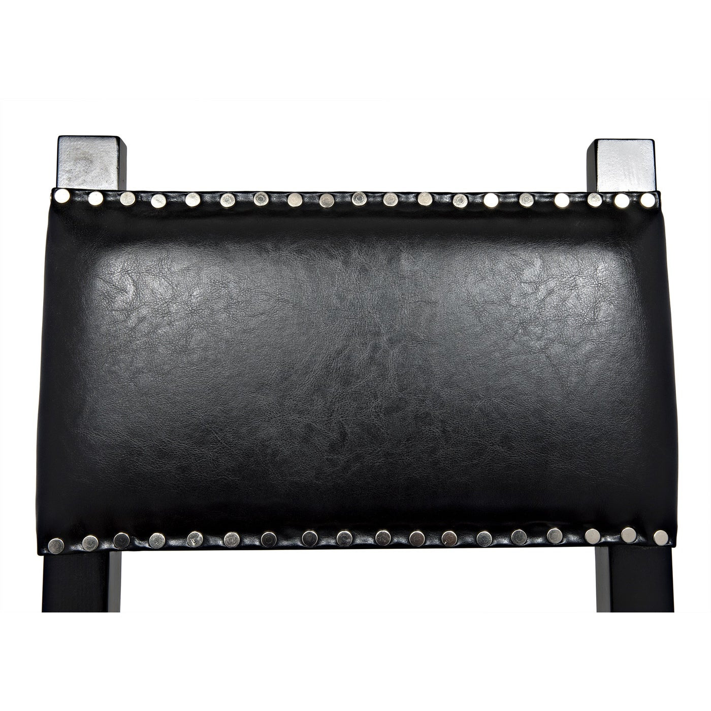 Noir Kerouac Chair With Leather, Distressed Black