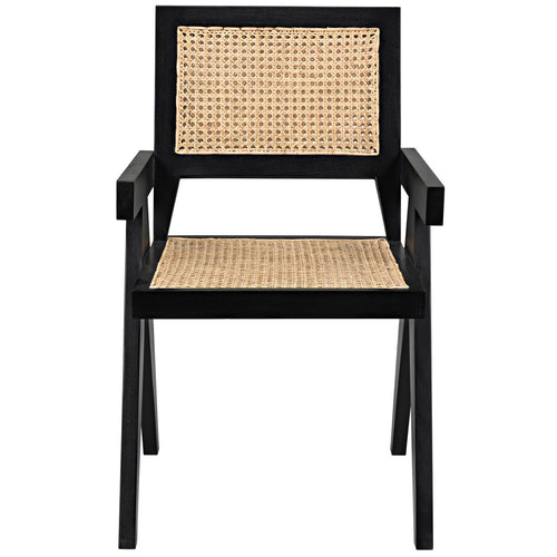 Noir Jude Chair With Caning