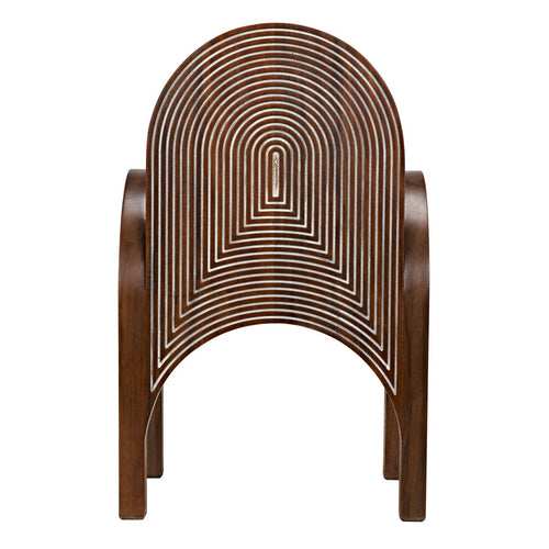 Noir Mars Chair, Dark Walnut With Details