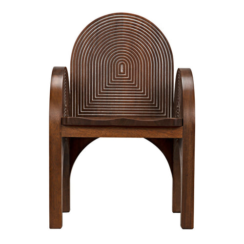 Noir Mars Chair, Dark Walnut With Details