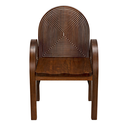 Noir Mars Chair, Dark Walnut With Details