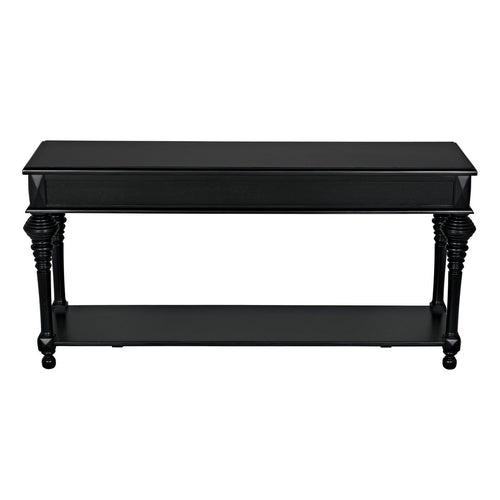 Noir Colonial Sofa Table, Black