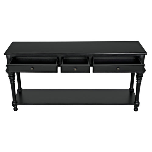 Noir Colonial Sofa Table, Black