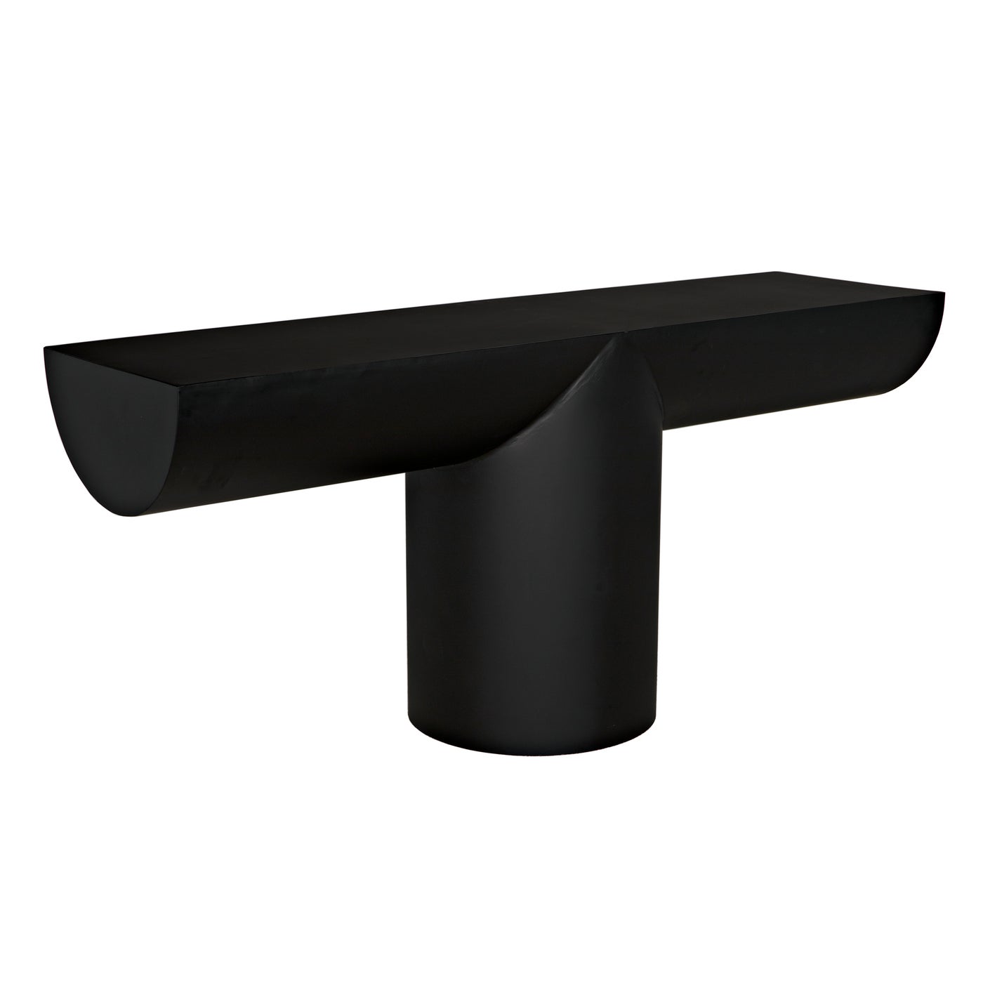 Noir T Console, Black Steel