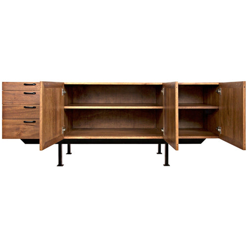 Noir Mind Croft Sideboard, Walnut And Steel