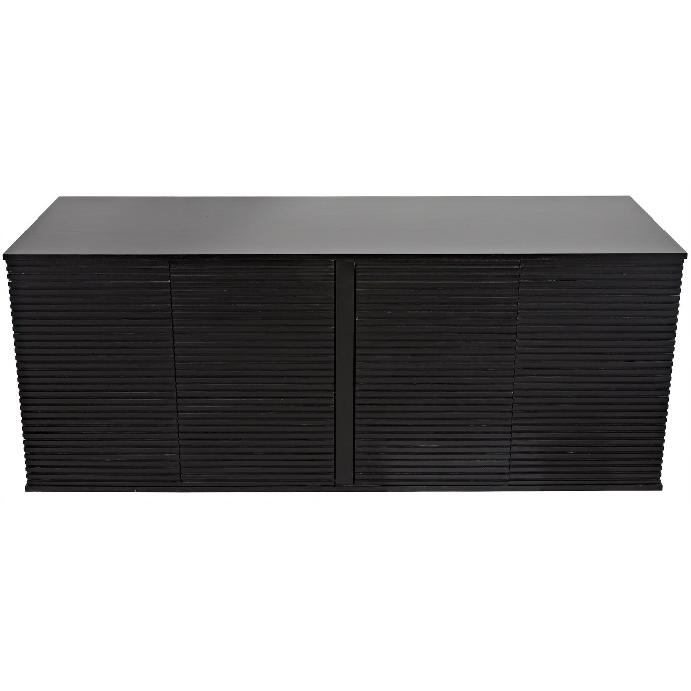 Noir Smith 4 Door Sideboard, Hand Rubbed Black